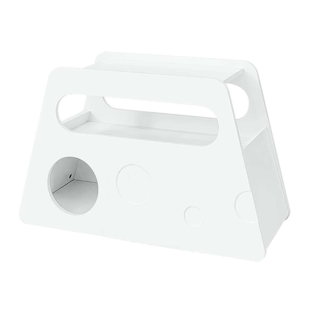 BEISTELLTISCH mit Rollen 81/33/51,5 cm in Weiß – mobil und platzsparend - Weiß, Holzwerkstoff (81/33/51.5cm) - BEAOK