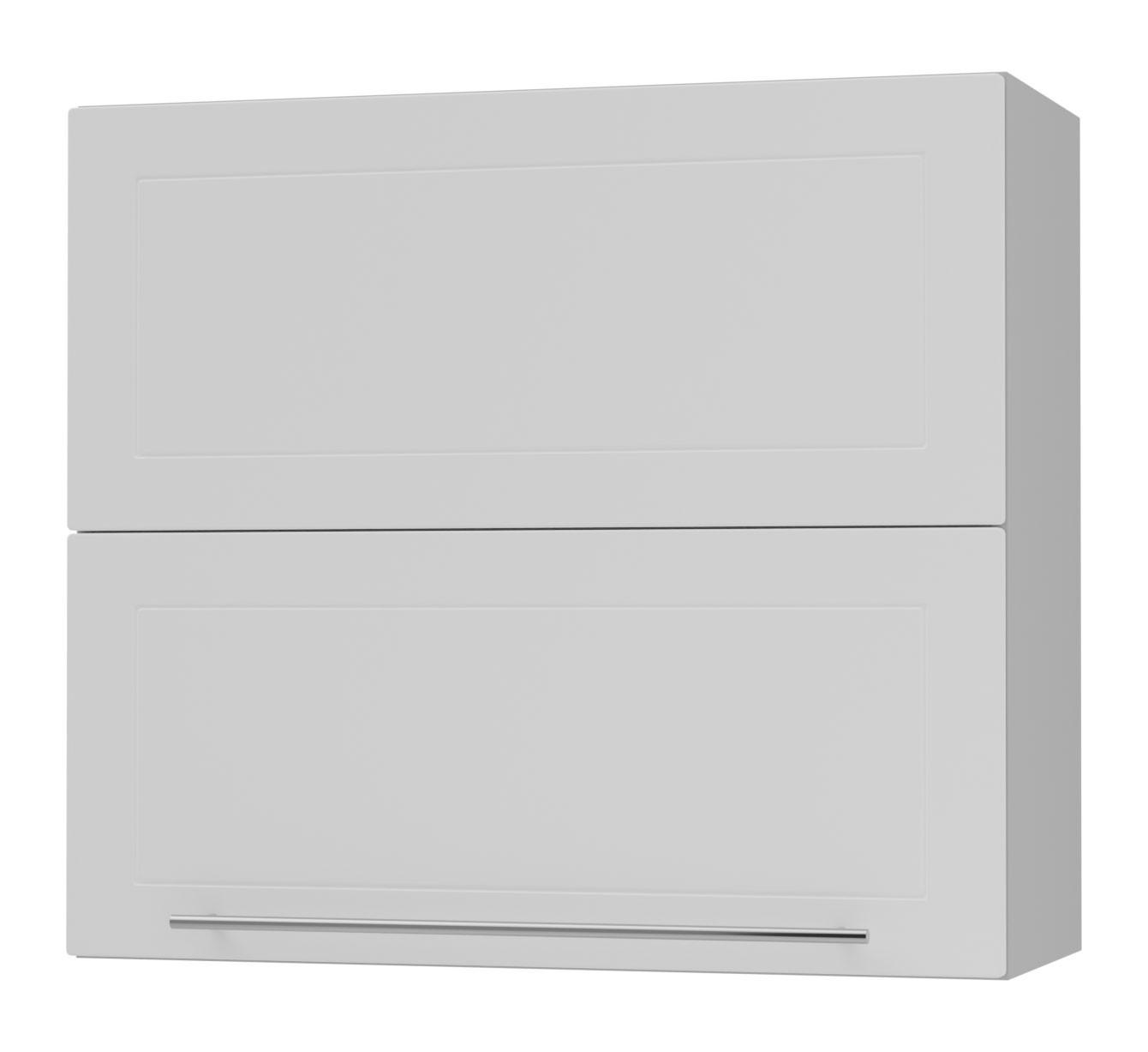 KÜCHENHÄNGESCHRANK Kvantum W8B/80 Weiß Matt / Grau Matt 80 / 32,5 / 72cm - Weiß/Grau, Holz/Holzwerkstoff (80/72/32.5cm) - Feldmann-Wohnen