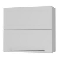 KÜCHENHÄNGESCHRANK Kvantum W8B/80 Weiß Matt / Grau Matt 80 / 32,5 / 72cm - Weiß/Grau, Holz/Holzwerkstoff (80/72/32.5cm) - Feldmann-Wohnen