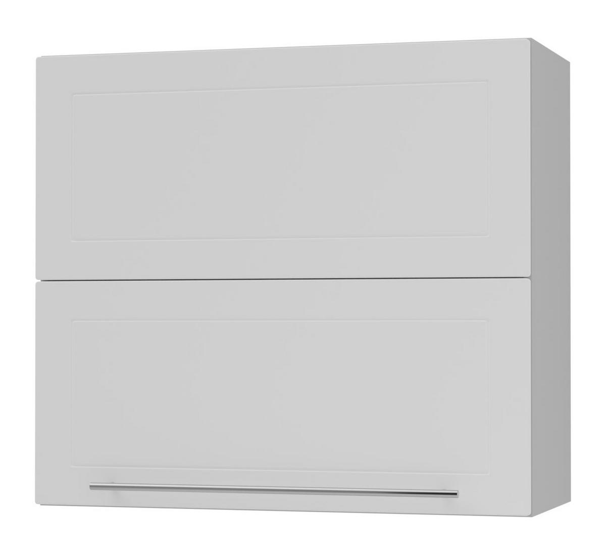 KÜCHENHÄNGESCHRANK Kvantum W8B/80 Weiß Matt / Grau Matt 80 / 32,5 / 72cm - Weiß/Grau, Holz/Holzwerkstoff (80/72/32.5cm) - Feldmann-Wohnen