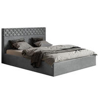 BETT Grau OLDO 4 Gepolstert Mit Bettkasten 180x200 cm - Grau, Textil (180/200cm) - Sepro Meble