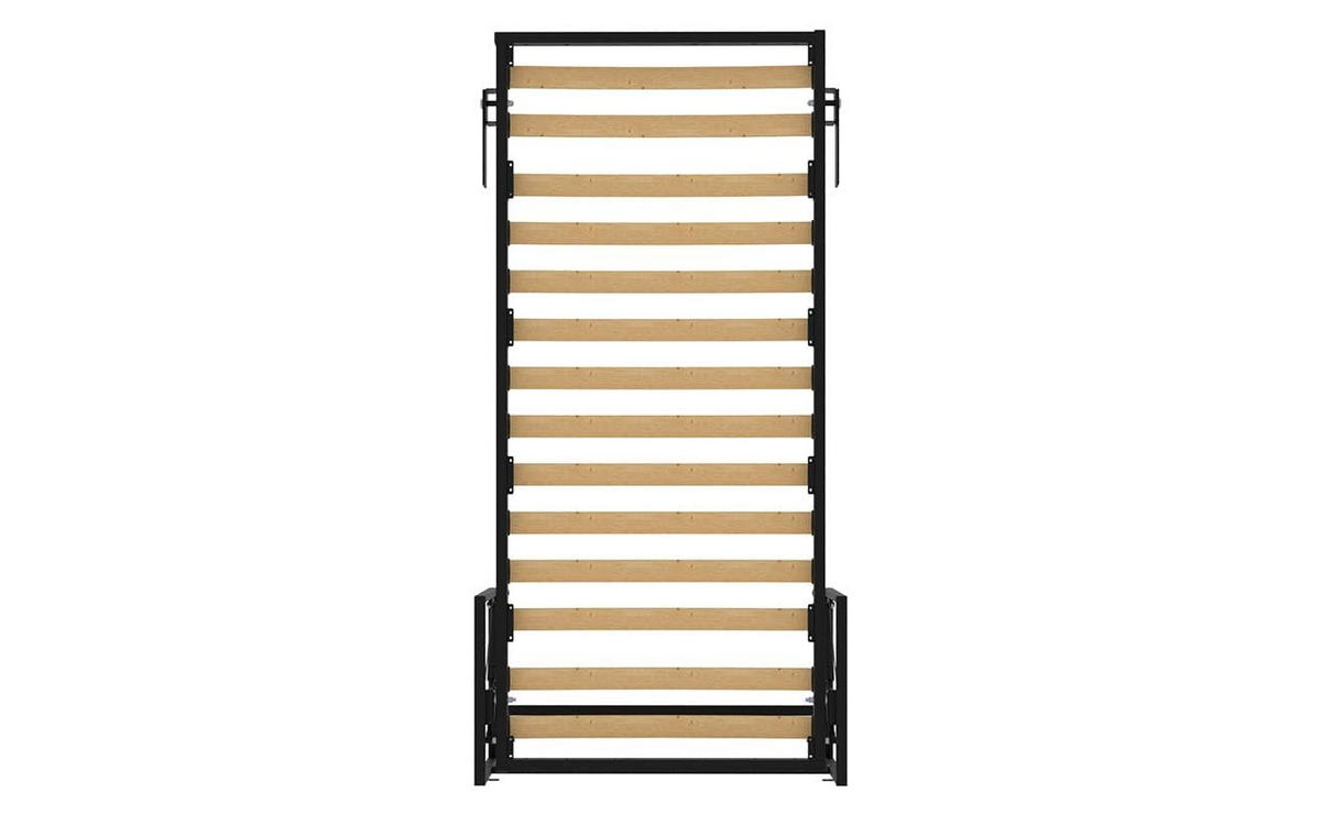 WANDBETT Morphy Classik Modulares SizeFlex- und TypeFlex-System - 96x190 Vertikal - Schwarz, Holz (96/190cm) - WallBedKing