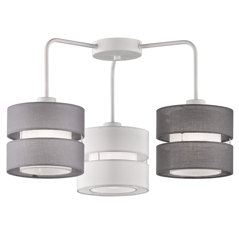 LED DECKENLEUCHTE Metall Textil Weiß - Weiß, Metall (56/56/35cm) - Wofi