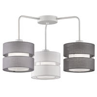 LED DECKENLEUCHTE Metall Textil Weiß - Weiß, Metall (56/56/35cm) - Wofi