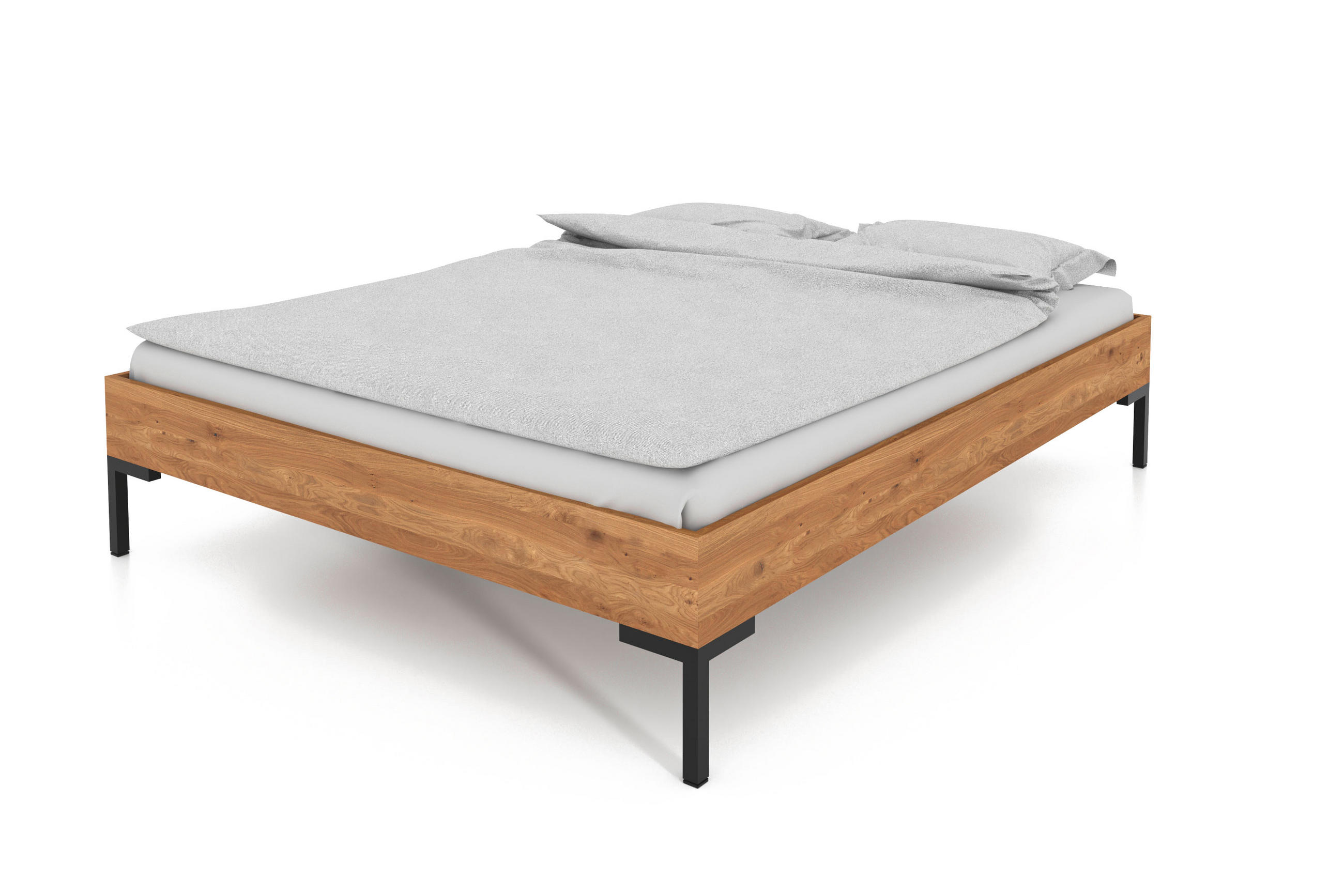 BETTGESTELL LEON 160x210 Wildeiche - Wildeiche, Holz (160/210cm) - byoak