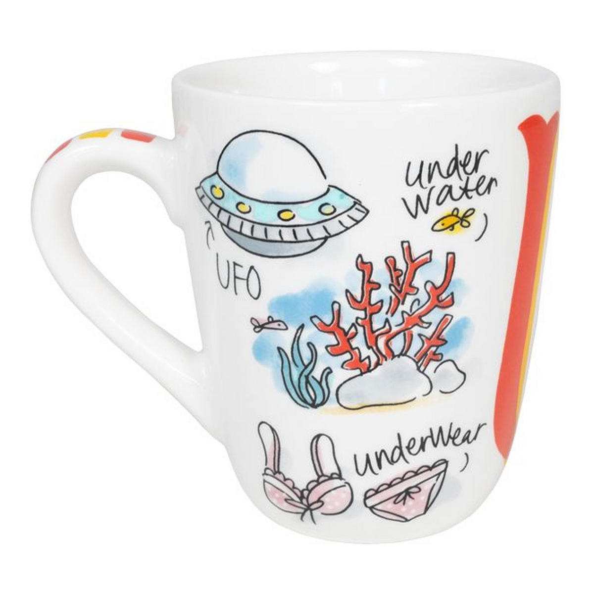 BECHER Liebesbrief U in Bunt - 350 ml - Multicolor, Keramik (0.35L) - Blond Amsterdam
