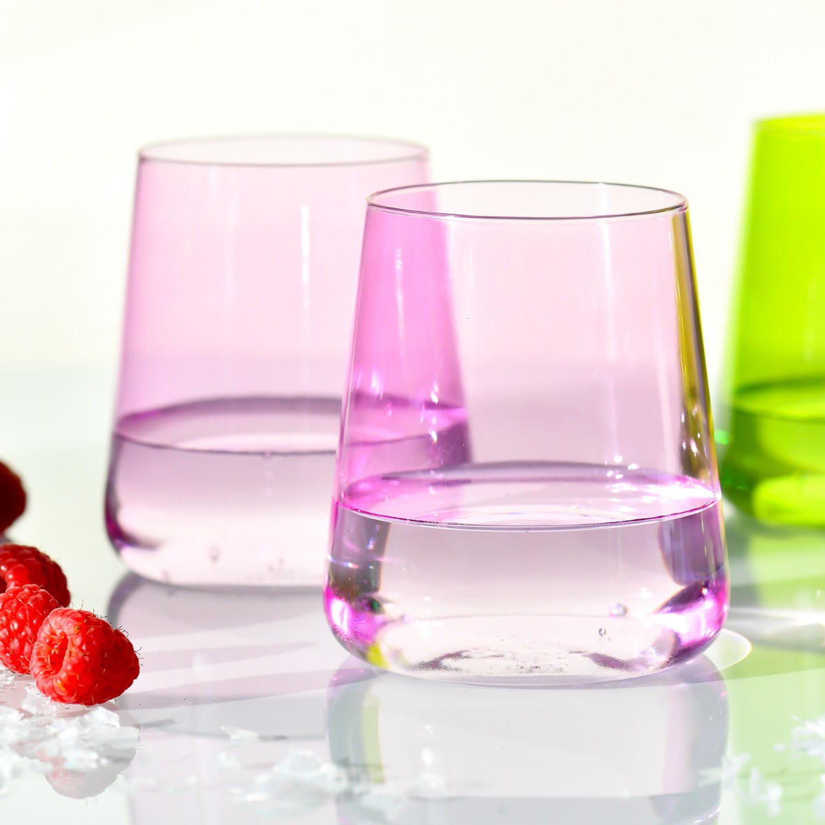 WASSERSET MIT KARAFFE UND 4 GLÄSERN Avant-Garde, 5-teilig, 380 ml - Transparent, Glas (0.38L) - Krosno Glass