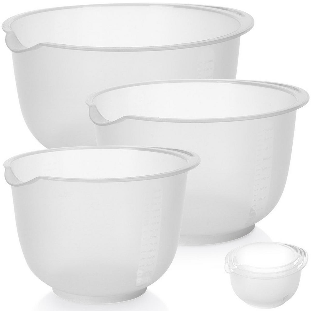 KÜCHENRÜHRSCHÜSSEL Mehrfarbig 3 Stück - Transparent, Kunststoff (22/22/16cm) - Excellent Houseware