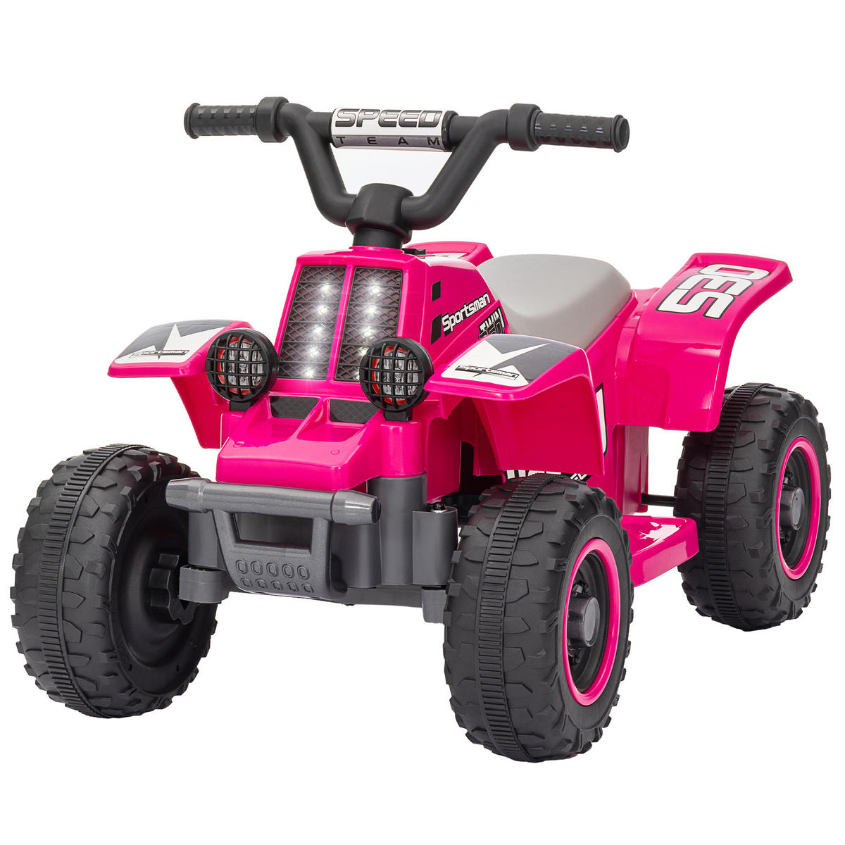 EELEKTRO-QUAD DE-06226 mit LED-Lichtern und Vor-/Rückwärtsgang Rosa - Pink, Kunststoff/Metall (70.5/42.5/46.5cm) - ComfortXL