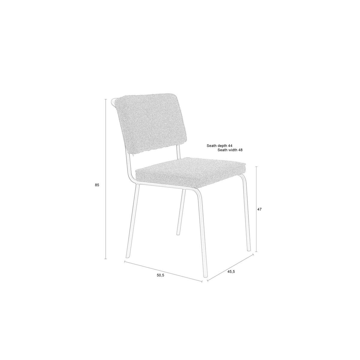 ESSZIMMERSTUHL Buddy Grün - 2 er Set - Grün, Textil (48/85/57cm) - Zuiver