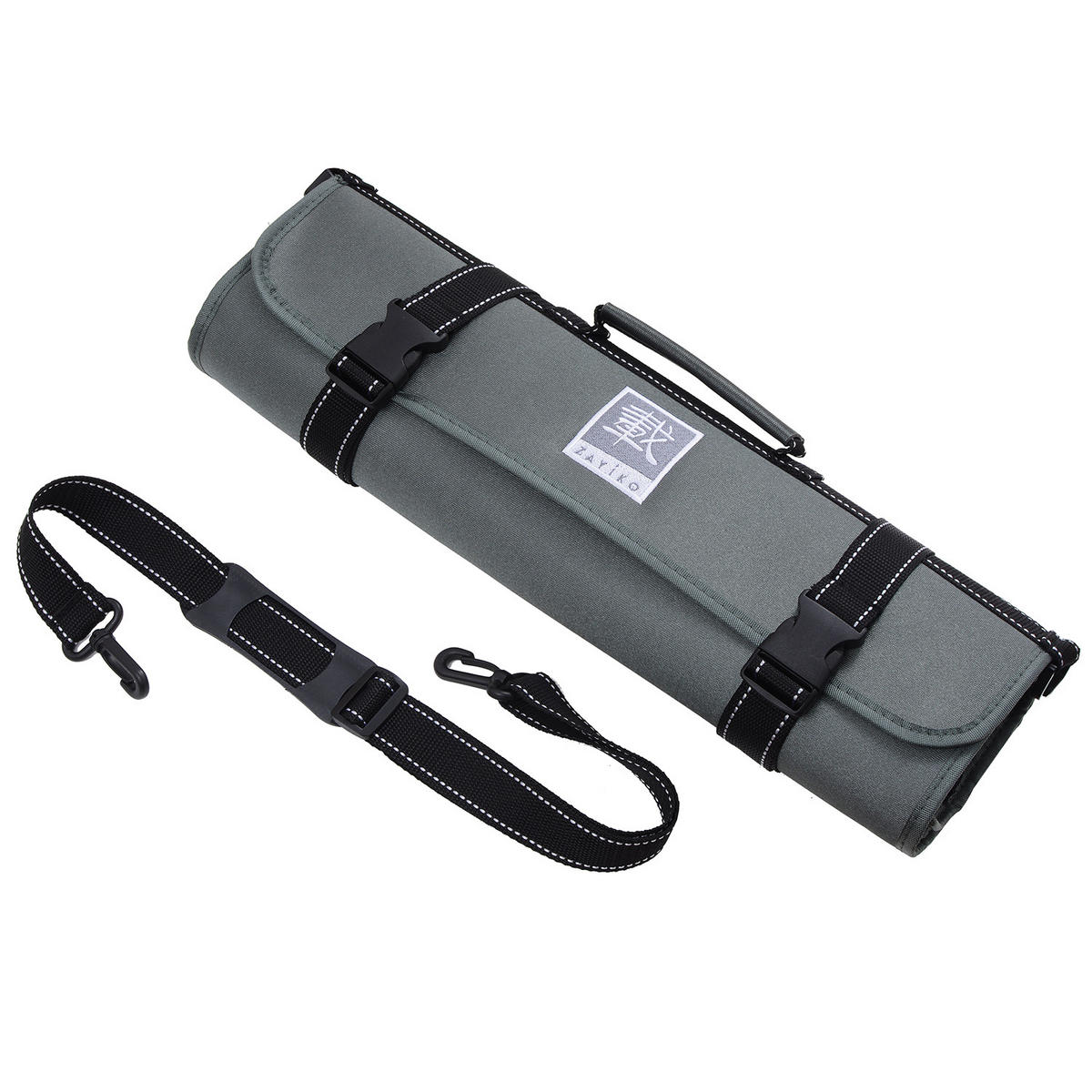 MESSERTASCHE GRAU 13 FÄCHER - Grau, Kunststoff (94/1/47cm) - Zayiko