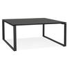 SCHREIBTISCH Quadratisch Groß Für Homeoffice XERAL, Schwarz 140x140x74 cm - Schwarz, Holzwerkstoff/Metall (140/140/74cm) - KADIMA DESIGN