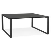 SCHREIBTISCH Quadratisch Groß Für Homeoffice XERAL, Schwarz 140x140x74 cm - Schwarz, Holzwerkstoff/Metall (140/140/74cm) - KADIMA DESIGN