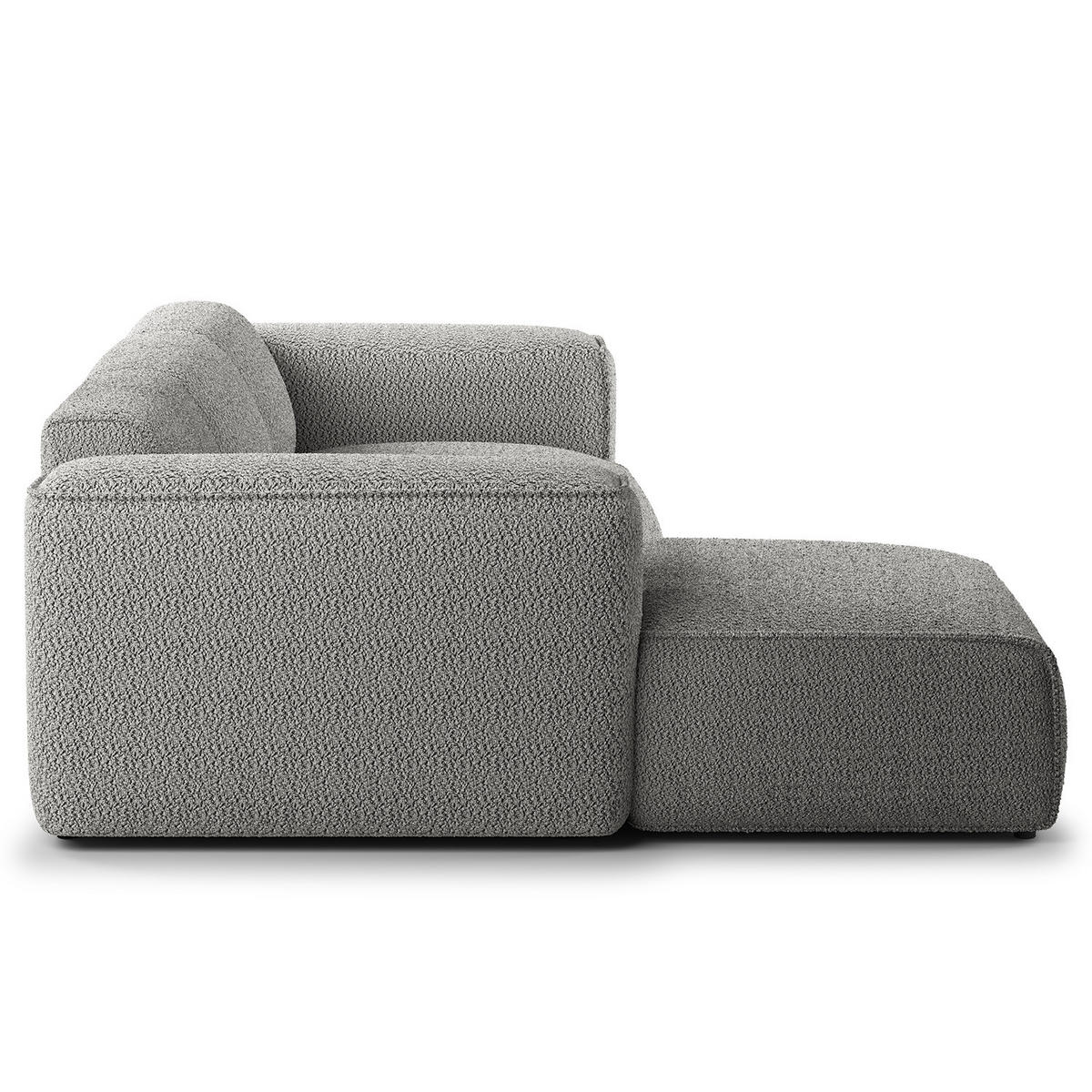 3-SITZER ECKSOFA mit Longchair - Schwarz/Grau, Kunststoff/Textil (251/173cm) - home24