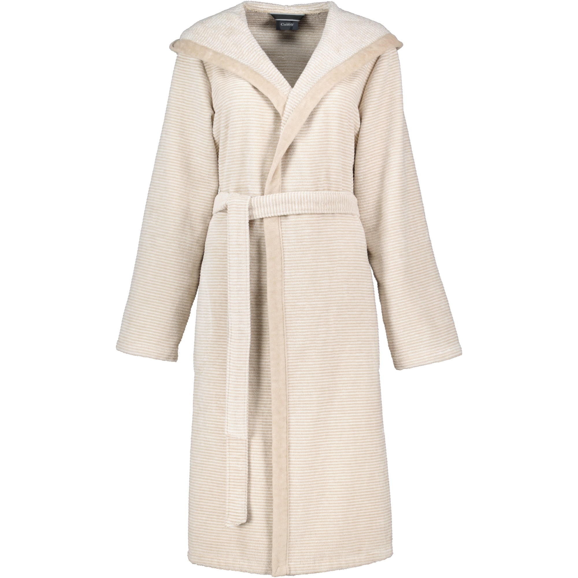 BADEMANTEL DAMEN KAPUZE TWO-TONE 6425 NATUR - 33 - Beige, Textil (Lnull) - Cawoe