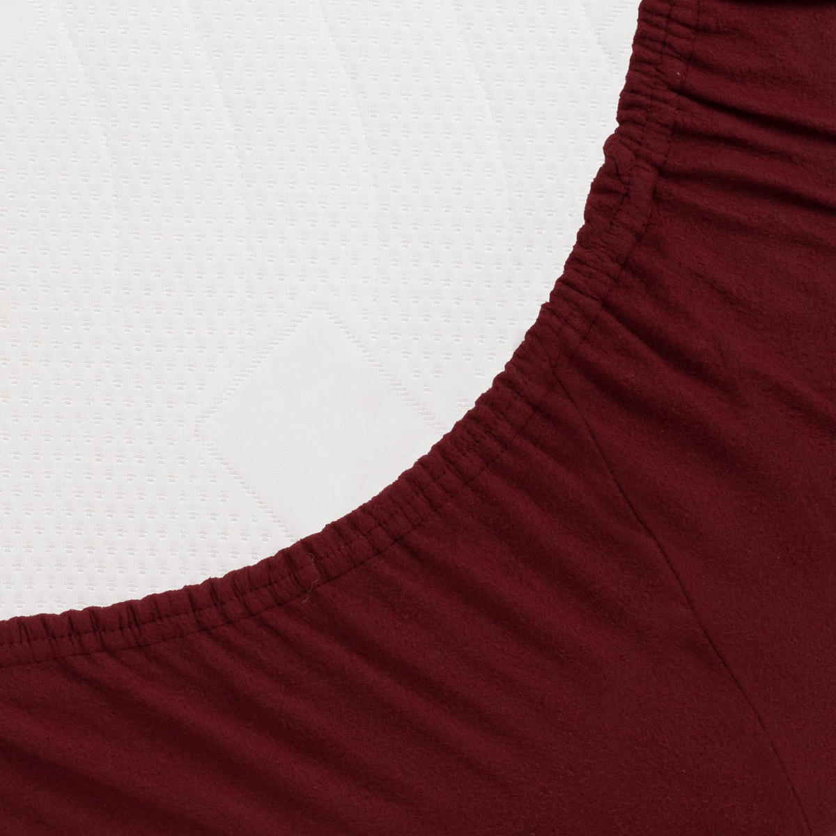 SPANNBETTLAKEN-TEDDY Warmes Winter Bettlaken 200x200 cm, Kuscheliges Teddy Laken Rot - Bordeaux, Textil (200/200cm) - Carpe Sonno