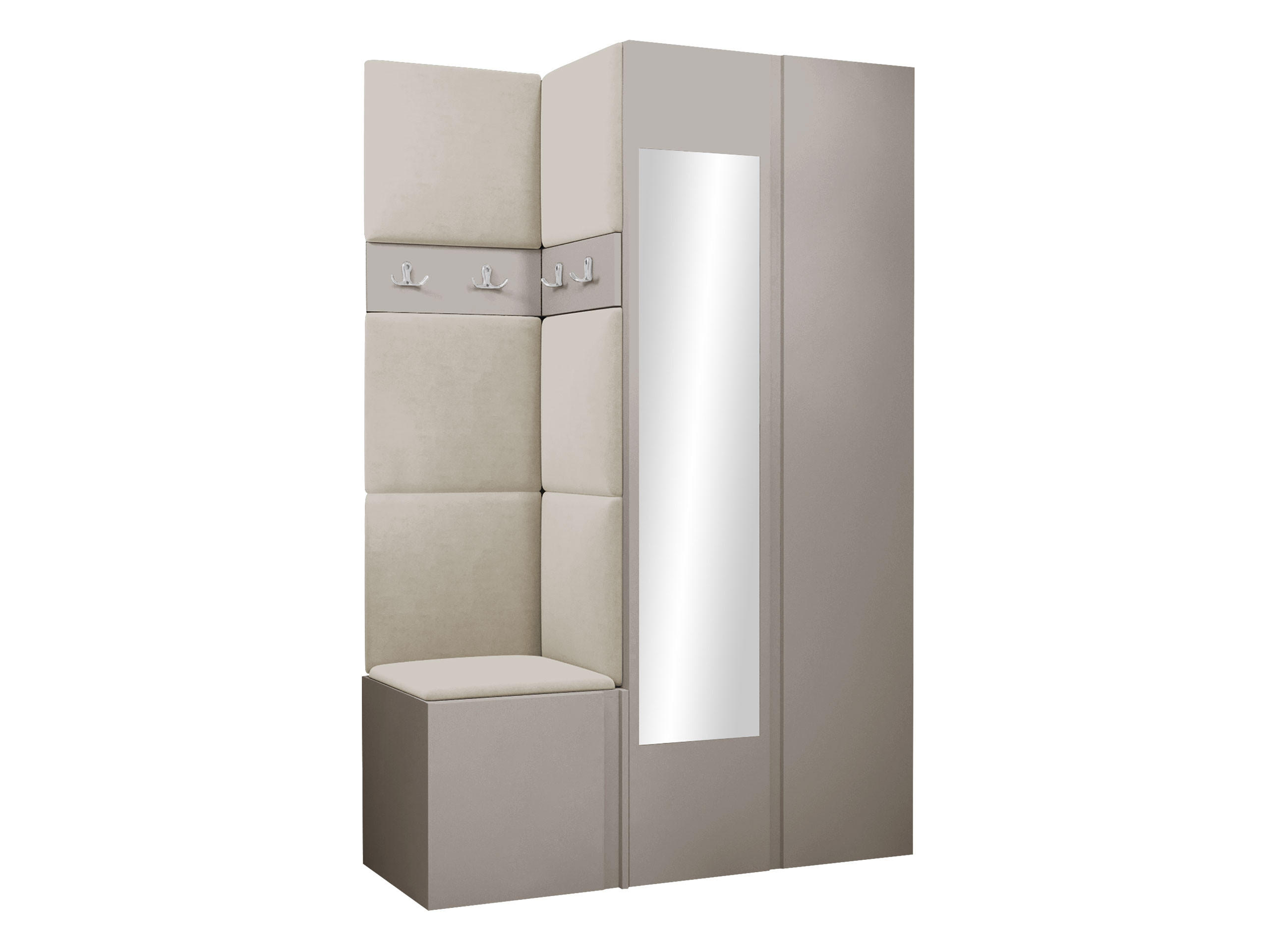 GARDEROBEN-SET Orion XXVI - Kaschmir/Beige, Holzwerkstoff/Kunststoff (116/186/46cm) - MIRJAN24