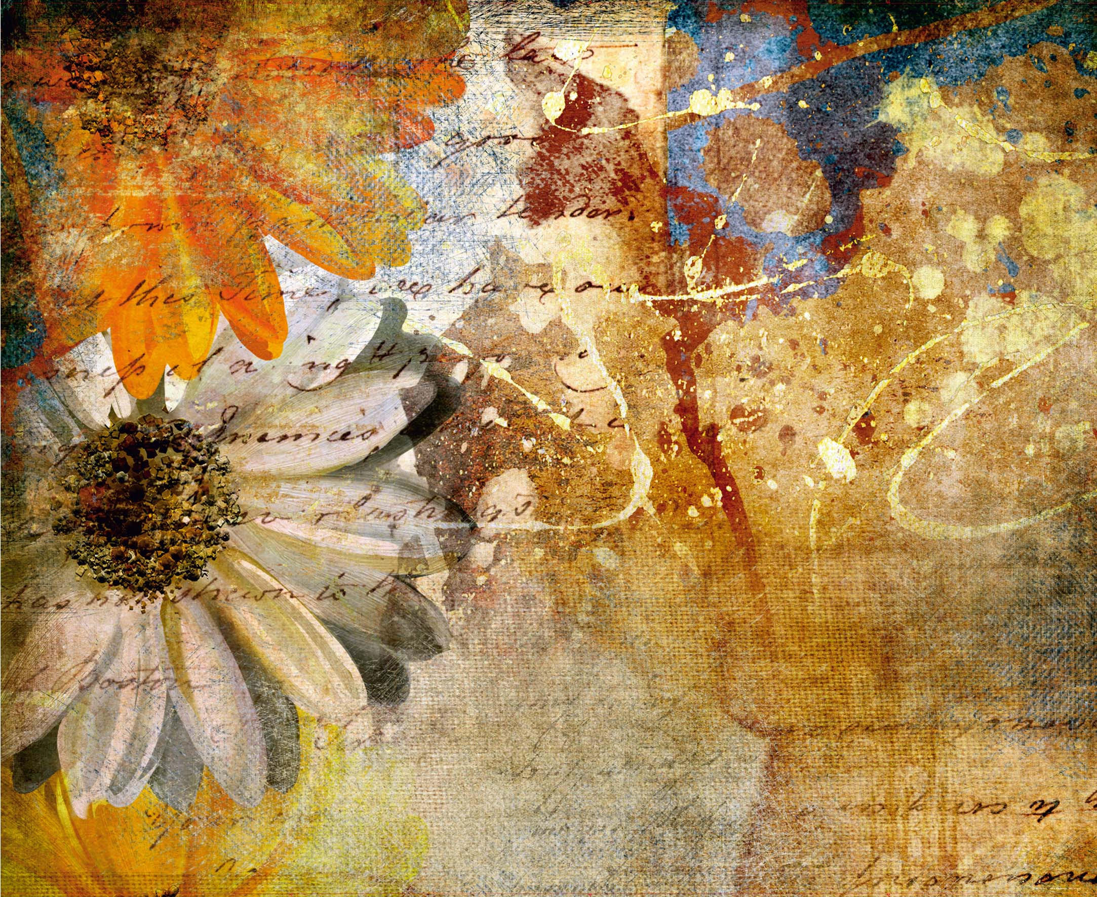 FOTOTAPETE Blumen 375 x 270 cm - Gelb, Papier (375/270cm) - Sanders & Sanders