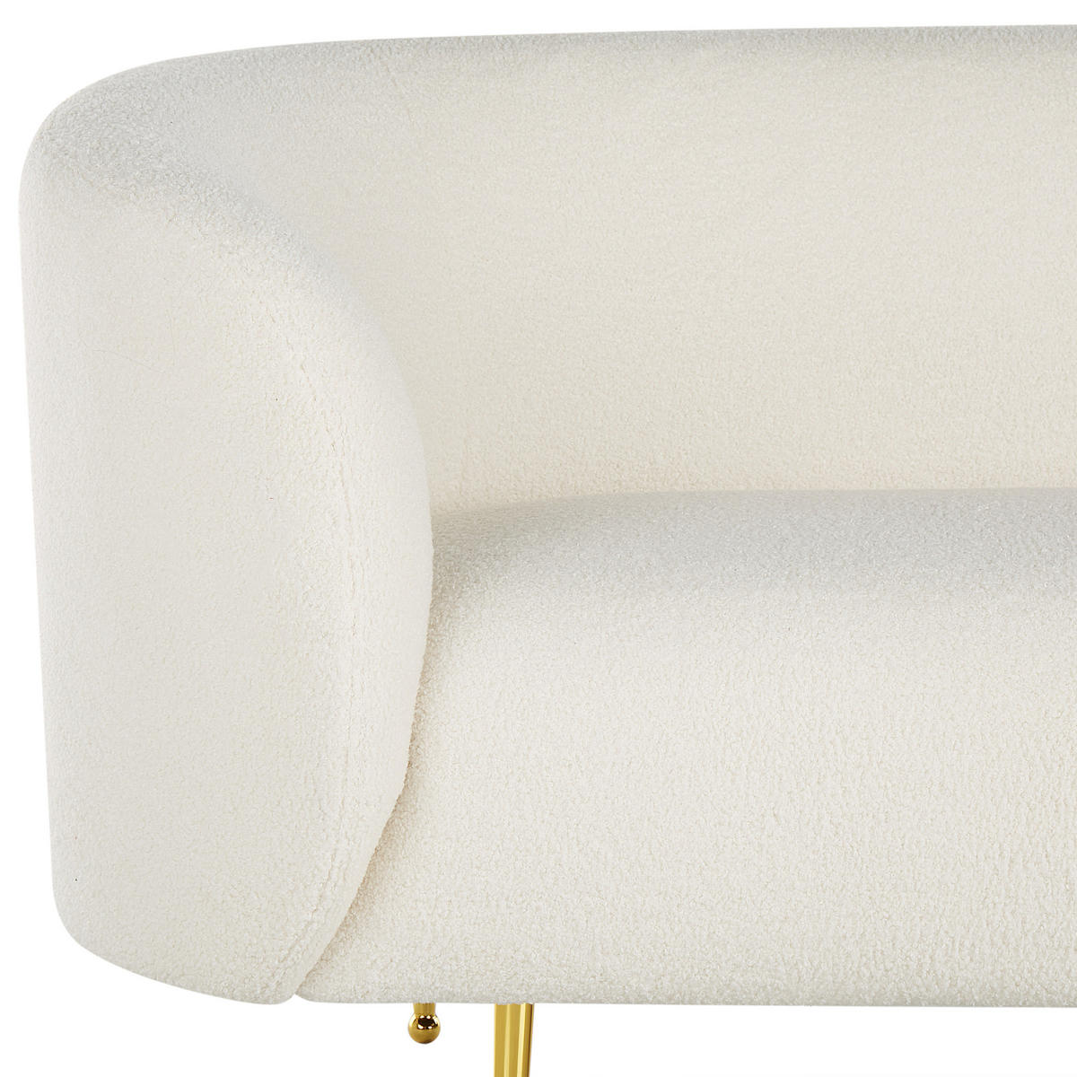 2-SITZER-SOFA Polyester Weiß Loen - Weiß, Textil (155/79/70cm) - Beliani