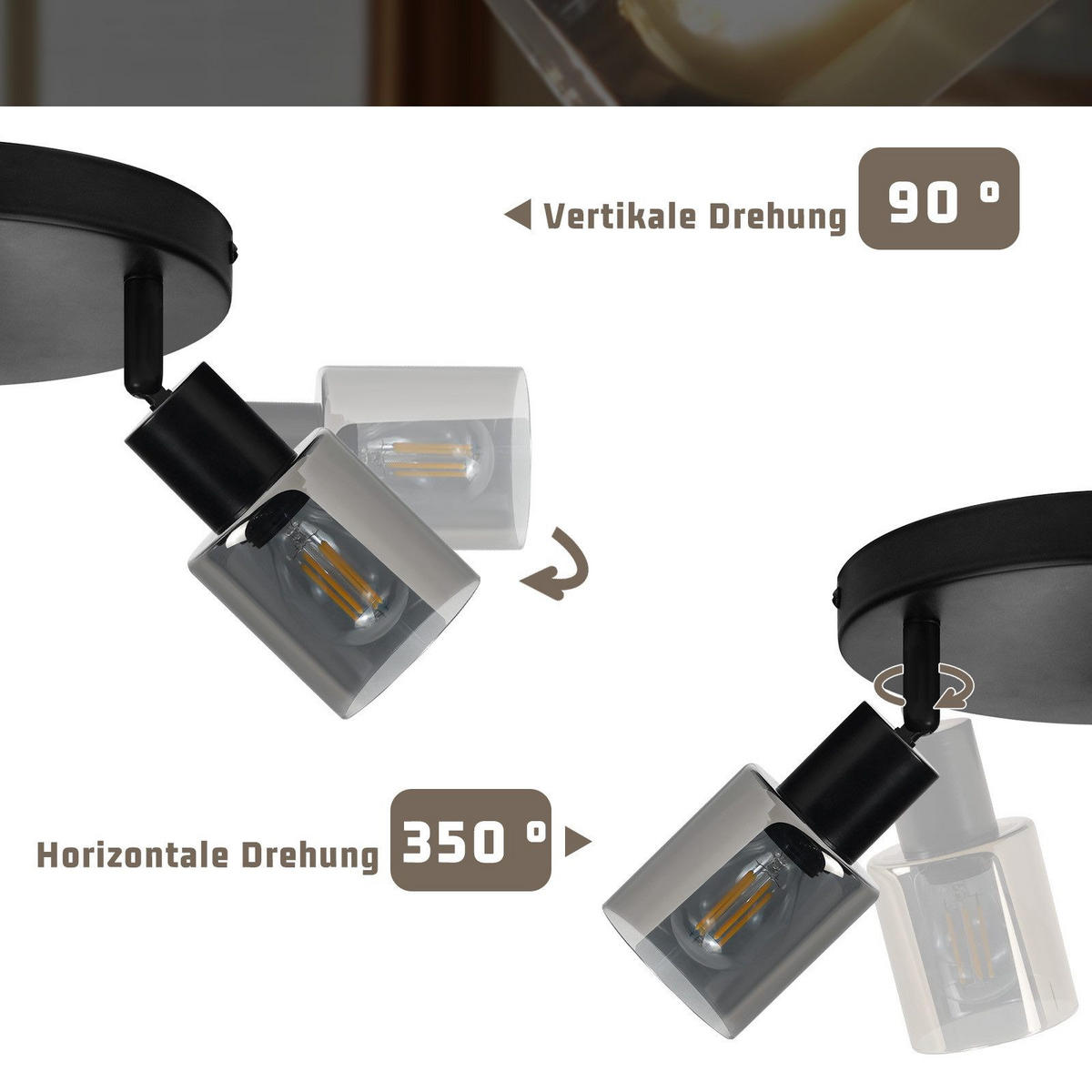 DECKENLEUCHTE Dolan 20/18/18cm - Schwarz, Metall (20/18/18cm) - Nettlife