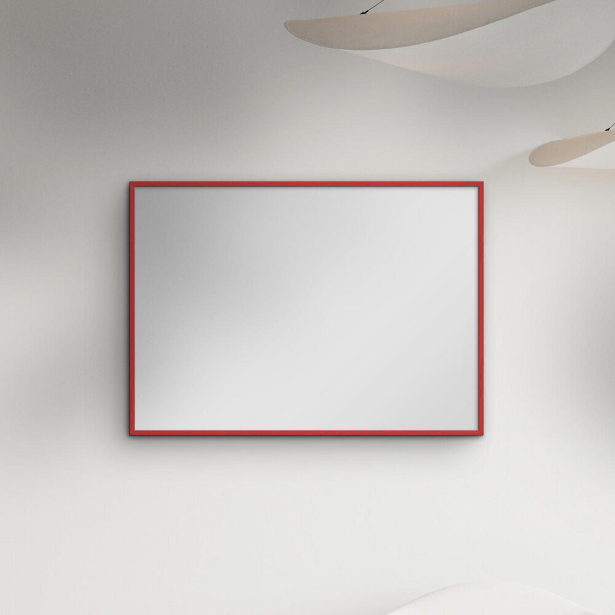 SPIEGEL - Rotes Holz - Rot, Holz/Papier (15/21/2cm) - Poster&Frame