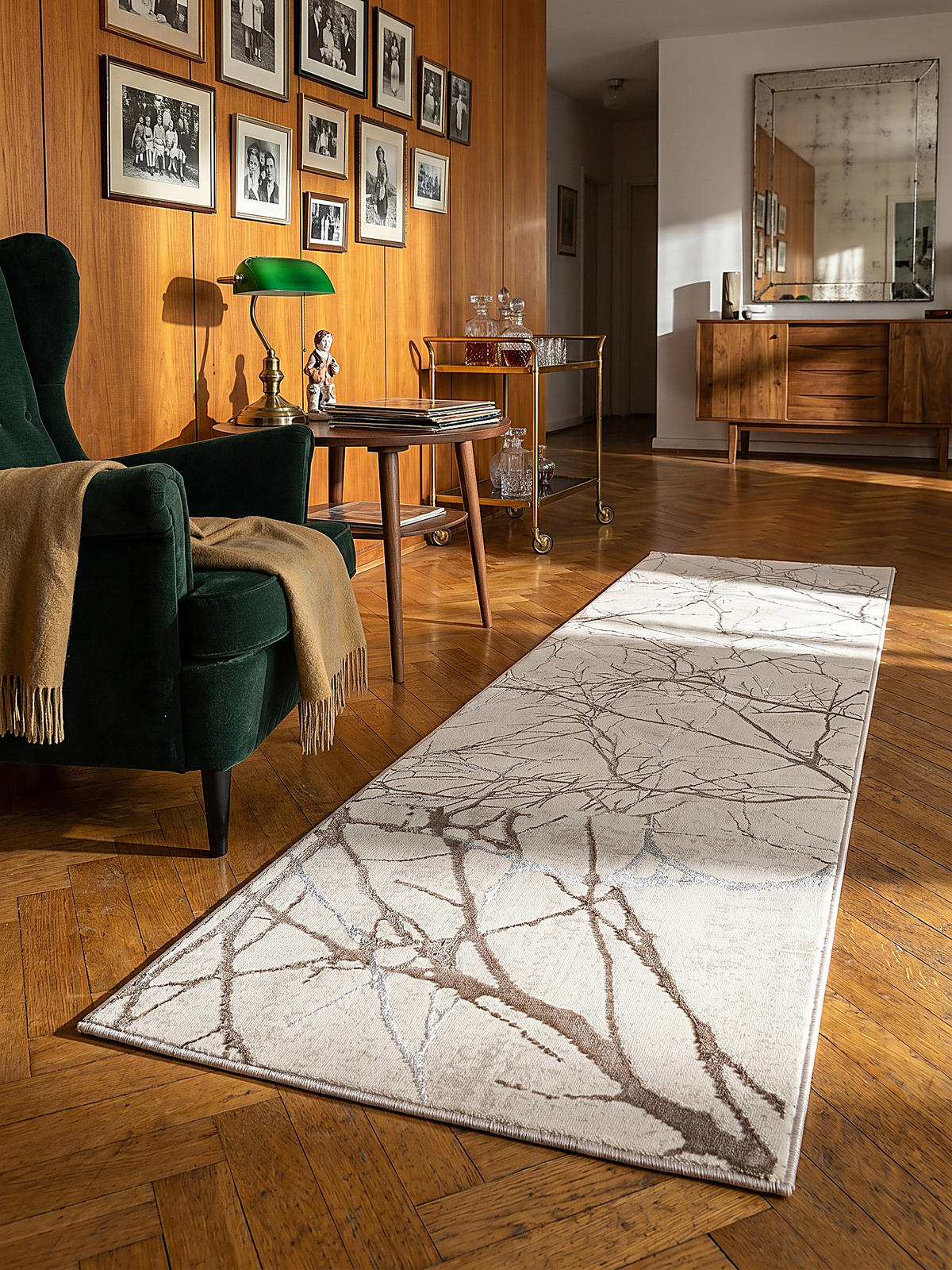 TEPPICHLÄUFER Abstrakt KAVALA Polyester Creme 80 x 150 cm - Beige, Textil (80/150cm) - KADIMA DESIGN