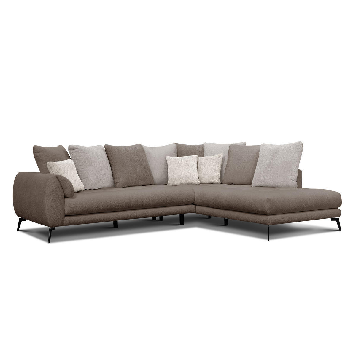 ECKSOFA CALME 5-Sitzer, beige und écru - Beige, Holz/Textil (294/229cm) - Courtois Laville