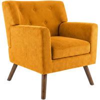 SESSEL Cord Orange - Braun/Orange, Holz/Textil (72/80/74cm) - CLP