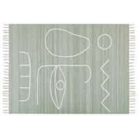 OUTDOOR-TEPPICH Yavu 200/140 cm - Grün, Kunststoff (140/200cm) - Beliani