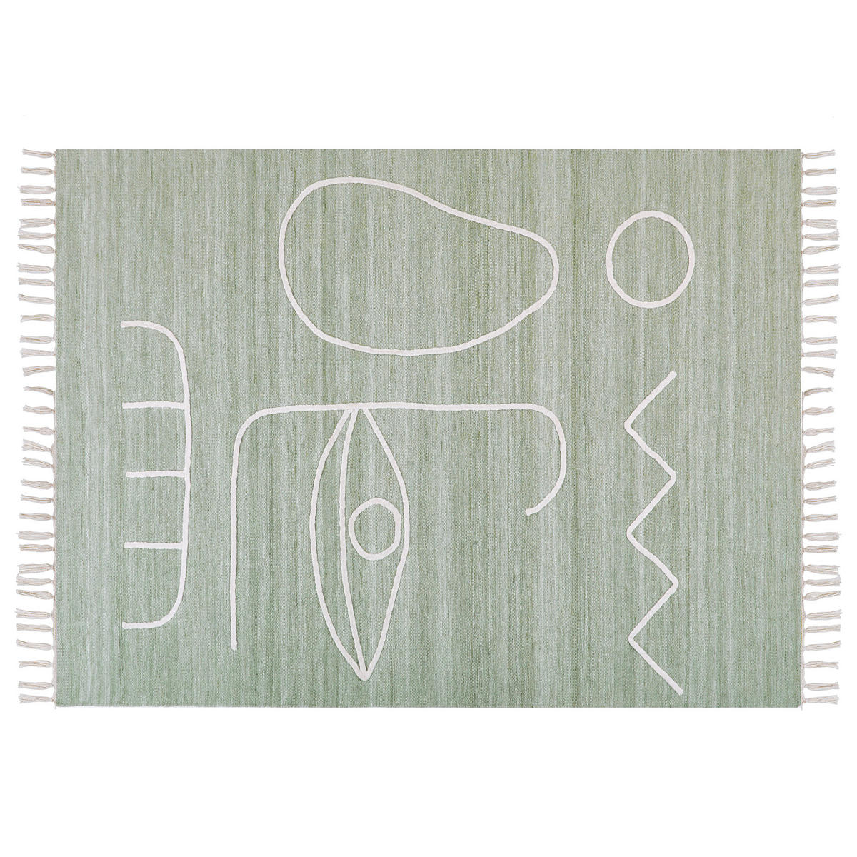 OUTDOOR-TEPPICH Yavu 200/140 cm - Grün, Kunststoff (140/200cm) - Beliani