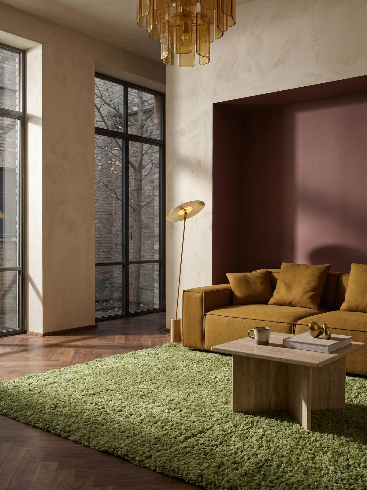 HOCHFLORTEPPICH Shaggy Uni Kuschelig Waschbar Wohnzimmer Strapazierfähig Grün 100x200 cm – RHEIN - Grün, Textil (200/100cm) - KADIMA DESIGN