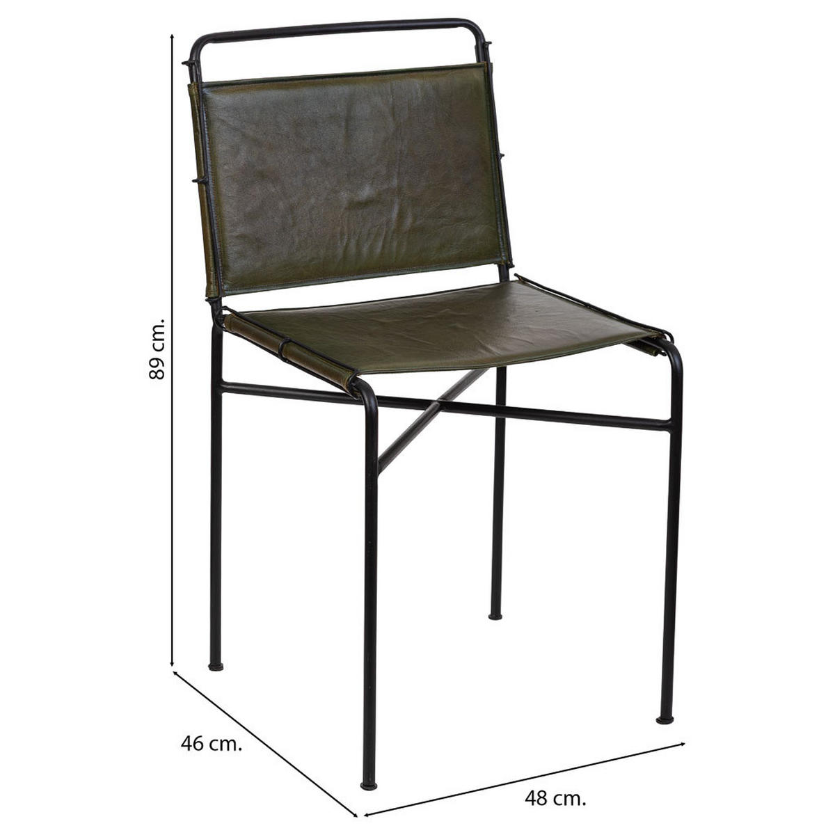 STUHL aus Metall, braun, 48x46x89cm - Braun, Metall (48/89/46cm) - Wanderlust