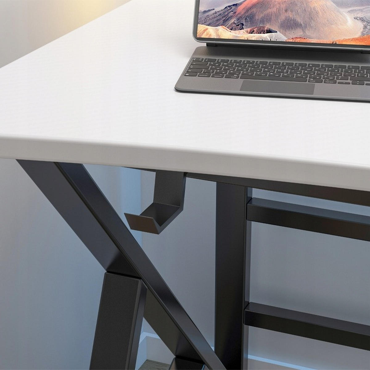 SCHREIBTISCH, weiß 120/60/75cm - Weiß, Holzwerkstoff (60/120/75cm)