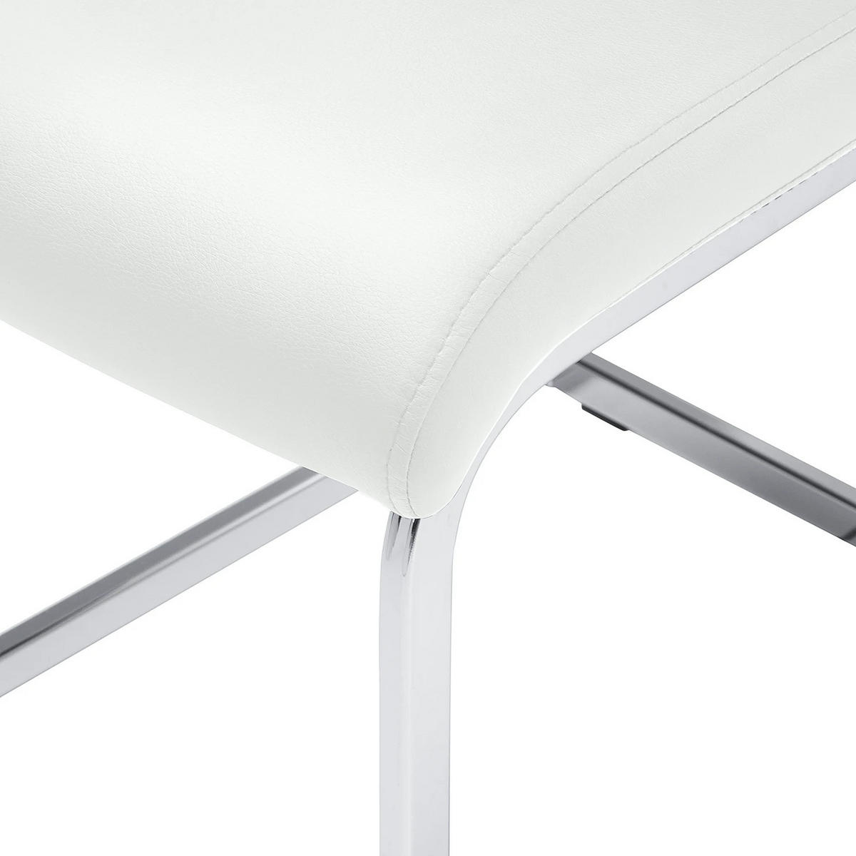 FREISCHWINGER - Metall / Textil - Weiß, Kunststoff/Metall (44/97/61cm) - home24