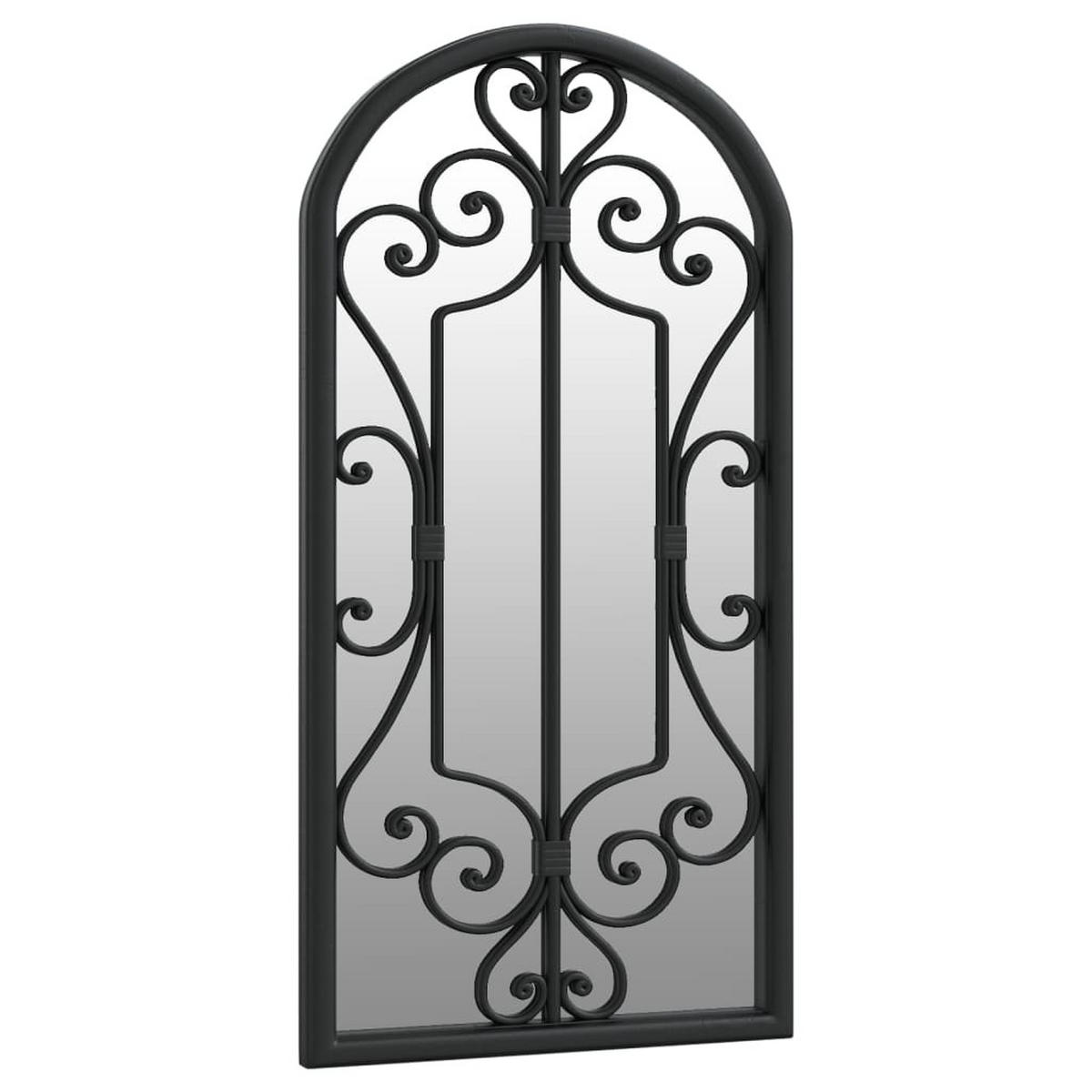 SPIEGEL Schwarz 70x30 cm Eisen für den Innenbereich - Schwarz, Metall (30/70/1cm) - furnicato