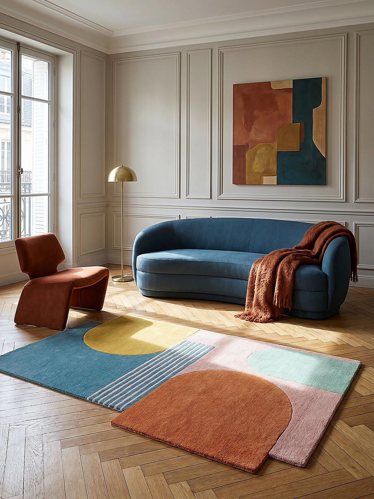 TEPPICH aus Wolle HALLEIN in Bright-Bunt, geometrisch-abstrakt, 200 x 290 cm - Multicolor, Textil (290/200cm) - KADIMA DESIGN