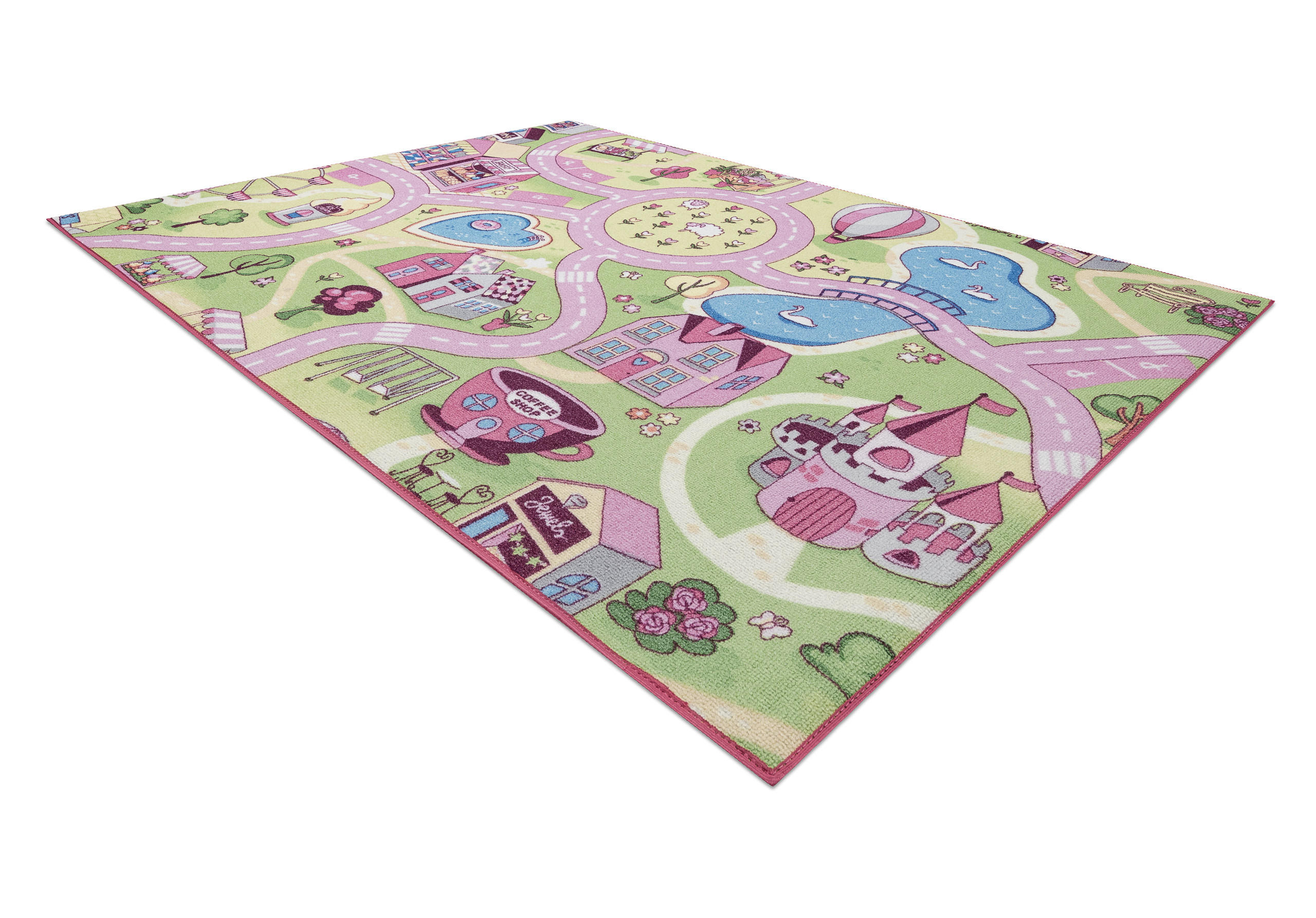 TEPPICH Rebel Roads 140/200 cm - Pink, Textil (140/200cm) - rugsX