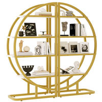 REGAL 120cm Gold Metall Bogen MDF modular modern - Multicolor, Metall (120/130/30cm) - FLIEKS