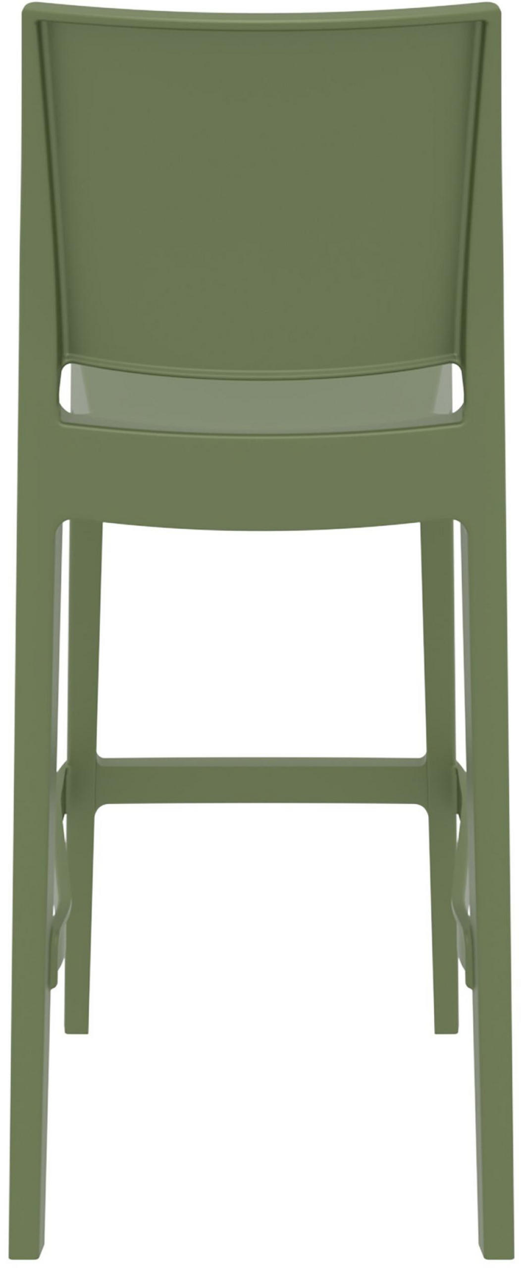BARHOCKER 2er Set Kunststoff oliv - Olivgrün, Kunststoff (45/105/51cm) - CLP