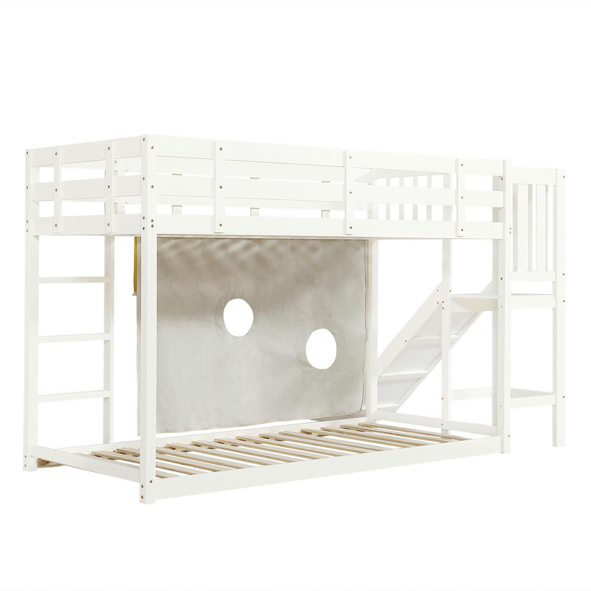 ETAGENBETT MDF Kiefer 90/200 cm Weiß - Weiß, Holz - Raumix