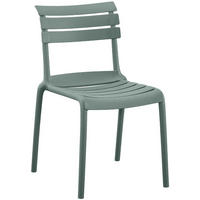 GARTENSTUHL Oskar 49x59x82cm Kunststoff Oliv Stapelstuhl - Olivgrün, Kunststoff (49/82/59cm) - DELUKE