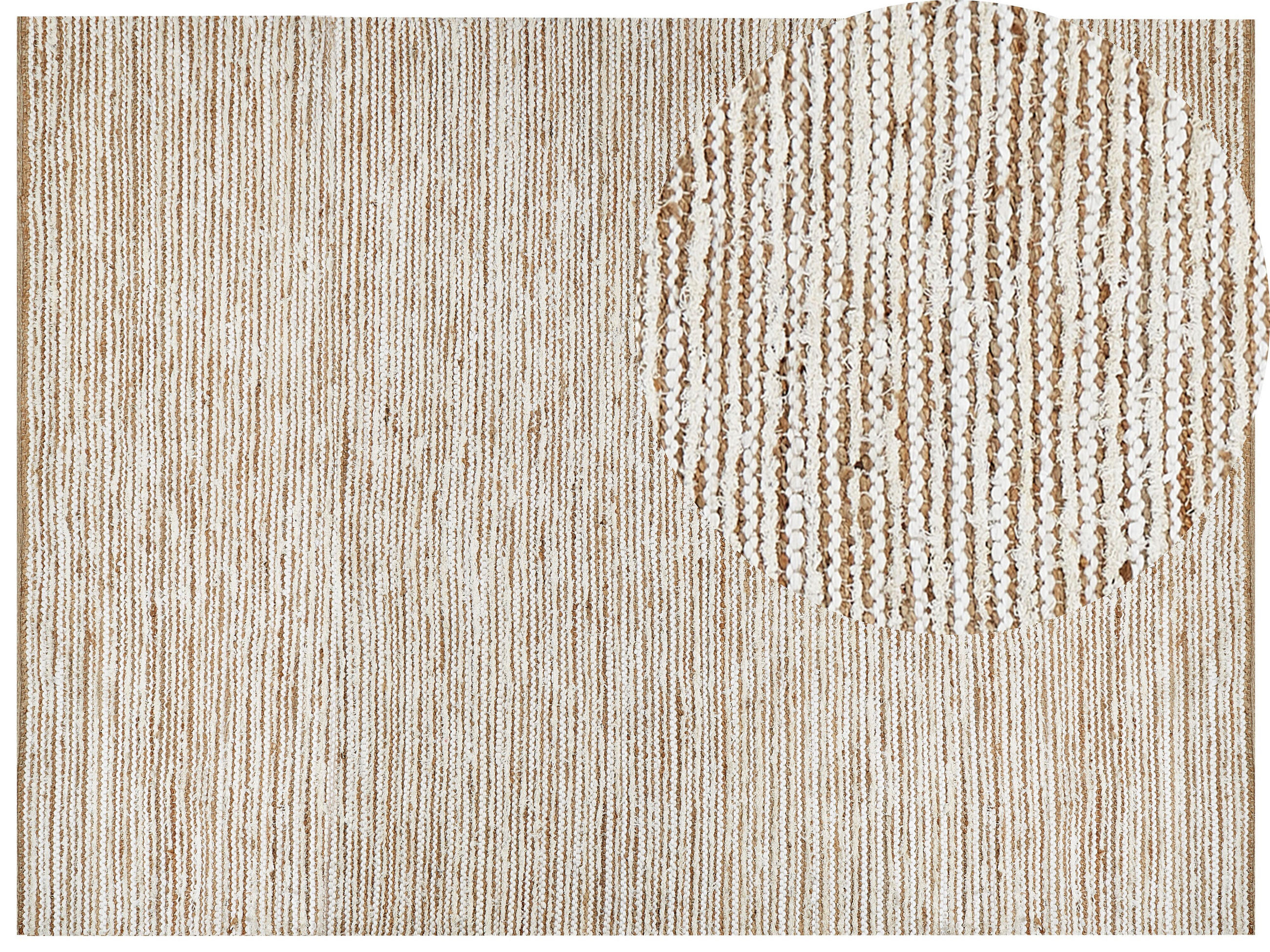 TEPPICH geflochten Barkhan 400/300 cm - Beige, Textil (300/400cm) - Beliani