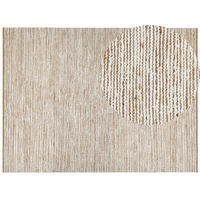 TEPPICH geflochten Barkhan 400/300 cm - Beige, Textil (300/400cm) - Beliani