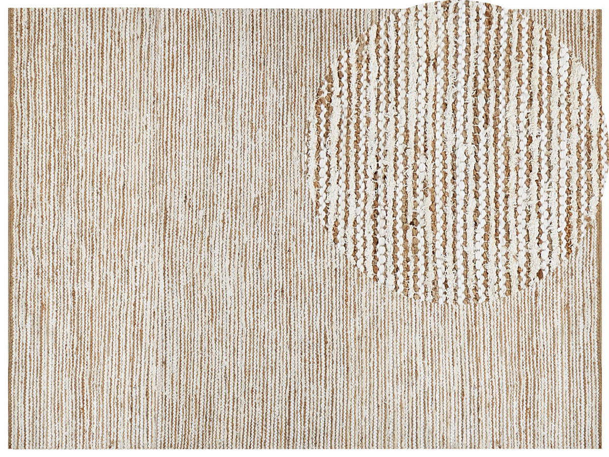 TEPPICH geflochten Barkhan 400/300 cm - Beige, Textil (300/400cm) - Beliani