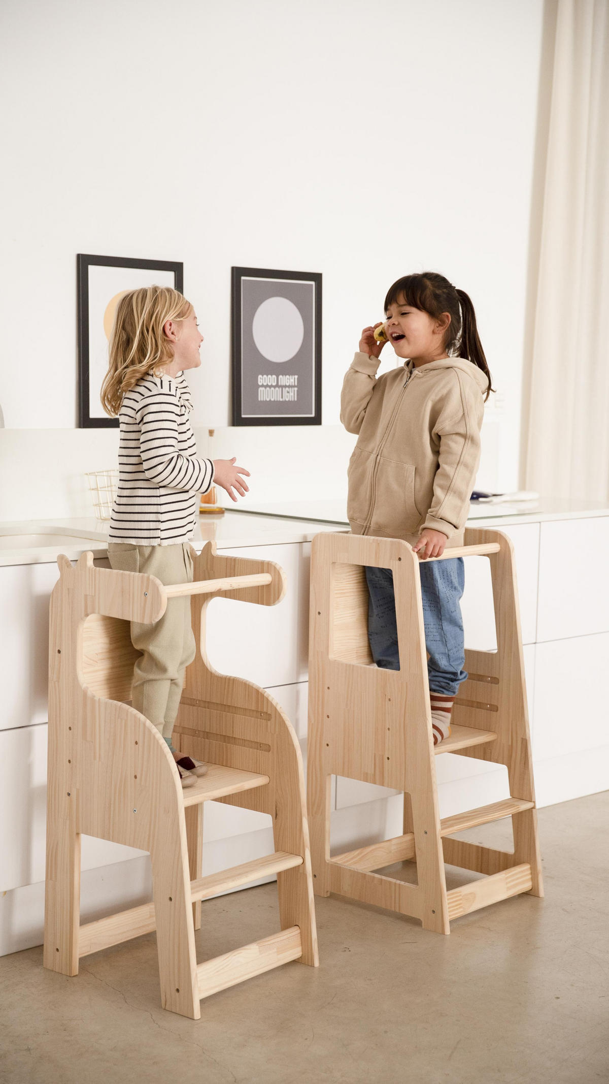 LERNTURM aus massivem naturbelassenem Kiefernholz TOWER - Beige, Holz (40/90/40cm) - RNT By Really Nice Things