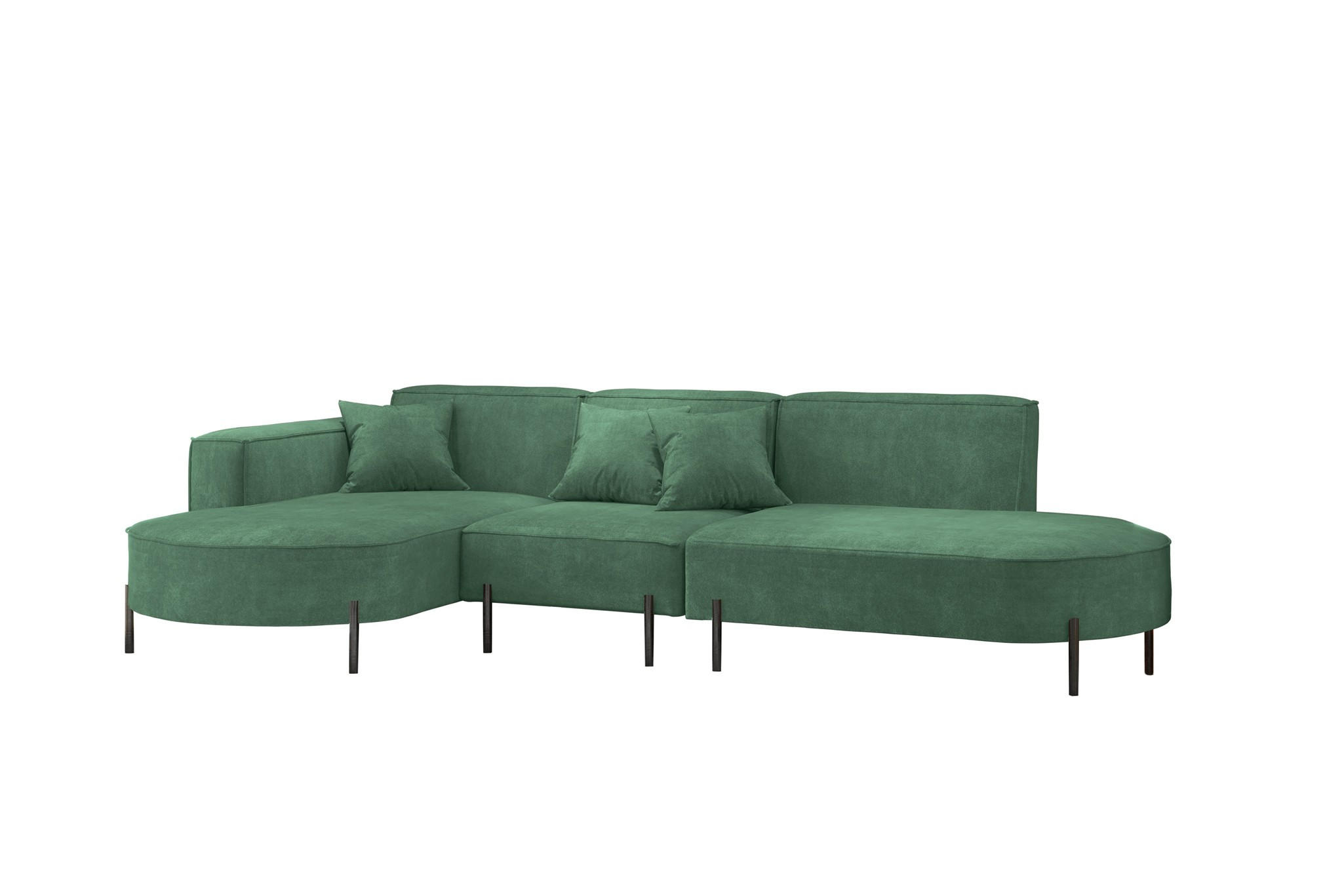 Fun Möbel Ecksofa Grün 321x165 cm