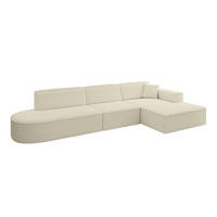 ECKSOFA Ottomane Rechts IREA-L2-v4 - 328x171x79 cm Beige - Creme, Holzwerkstoff/Textil (171/328cm) - ALTDECOR