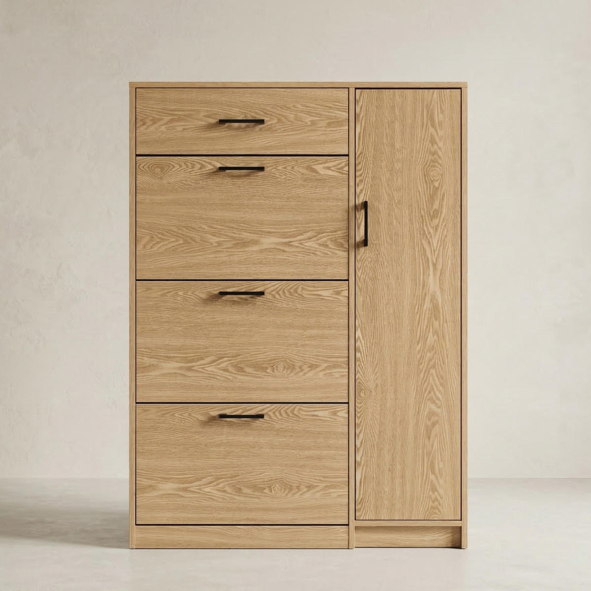SCHUHSCHRANK Tami 90/125/28 cm - Braun, Holzwerkstoff (90/125/28cm) - BOXIMO