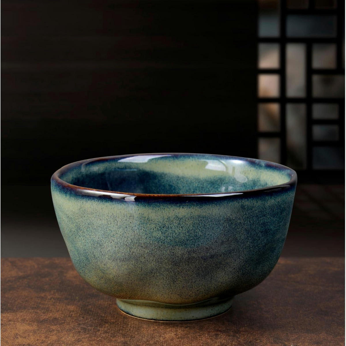 MATCHA-TEESET 5-teiliges Set Keramikschale Bambusbesen - Grün, Keramik (19.4/8.9/24.6cm)