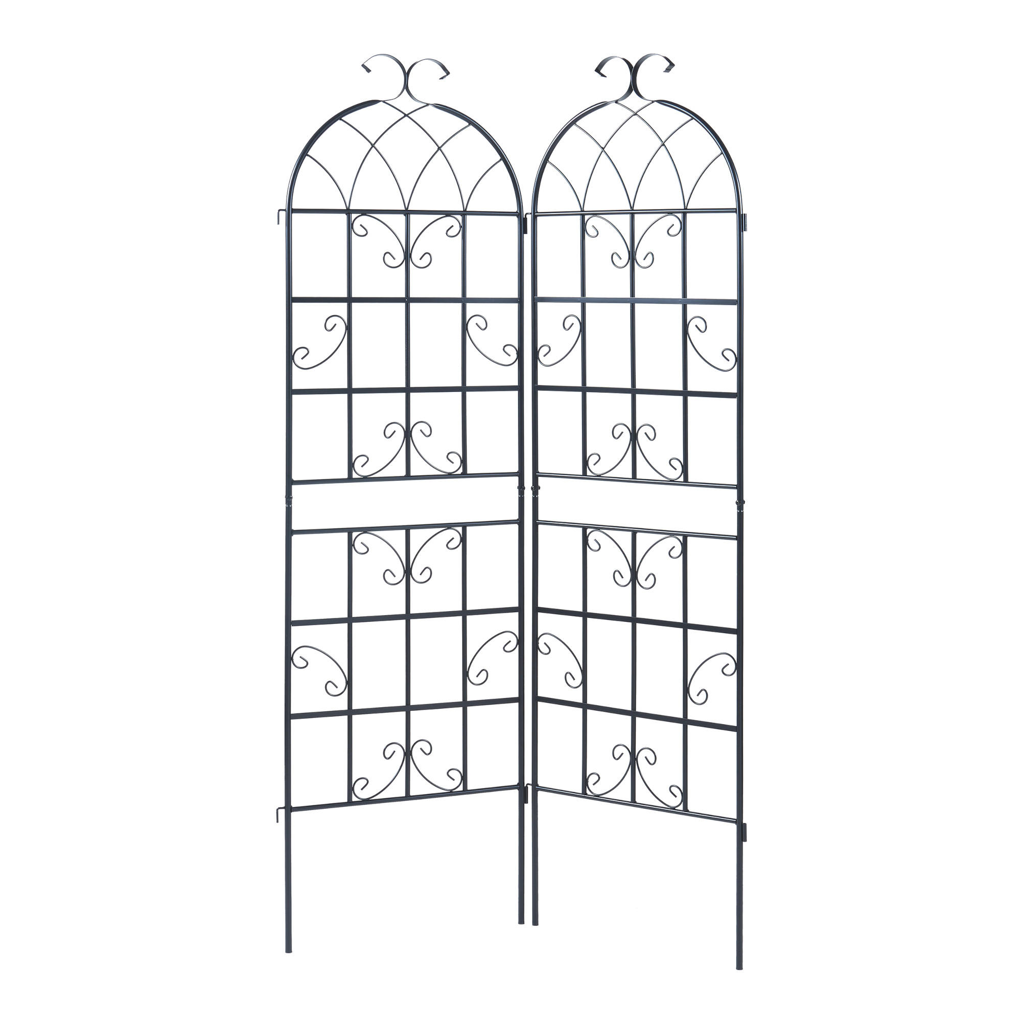 RANKGITTER-SET 2 TLG. Barrea - Schwarz, Metall (50/180/1.3cm) - casa.pro